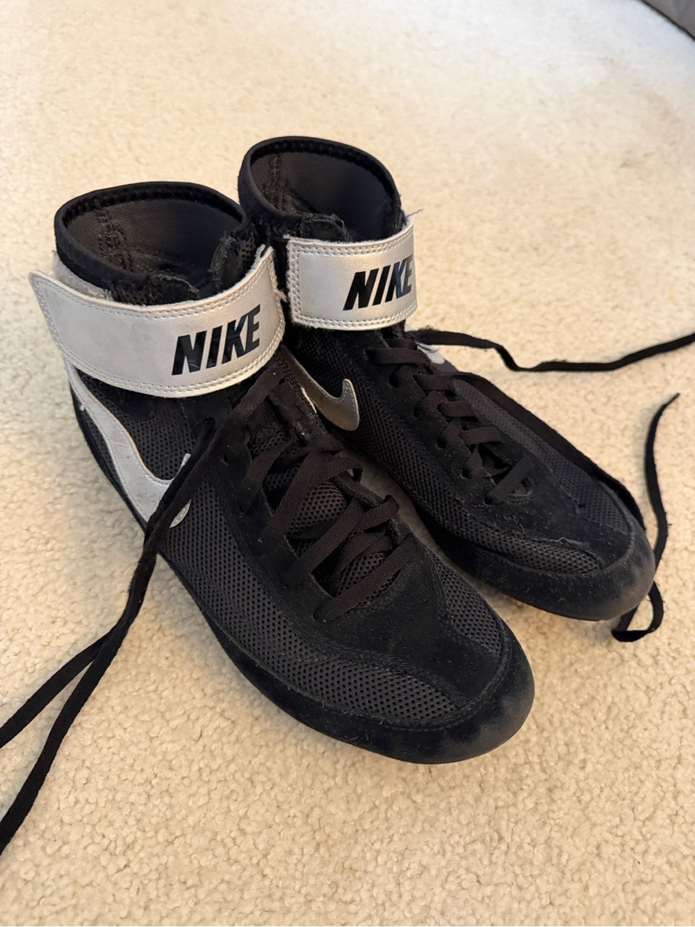 Nike Speedsweep VII Wrestling Shoes Men’s Size 8 Black Silver